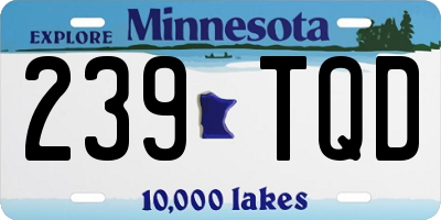 MN license plate 239TQD