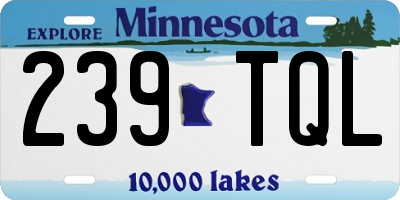 MN license plate 239TQL