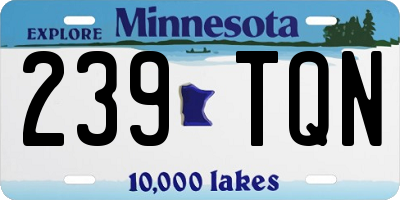 MN license plate 239TQN