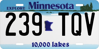 MN license plate 239TQV