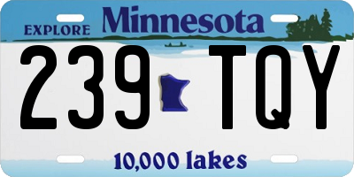 MN license plate 239TQY