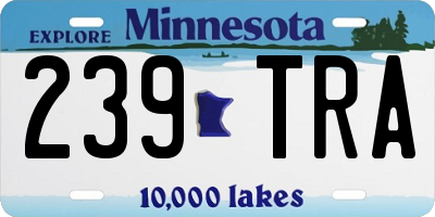 MN license plate 239TRA