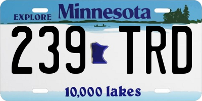 MN license plate 239TRD