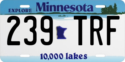 MN license plate 239TRF