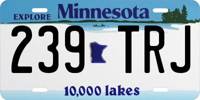 MN license plate 239TRJ