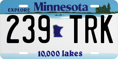 MN license plate 239TRK
