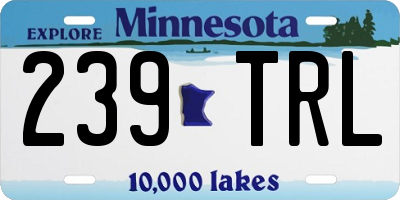 MN license plate 239TRL