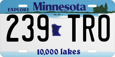MN license plate 239TRO