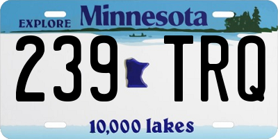 MN license plate 239TRQ