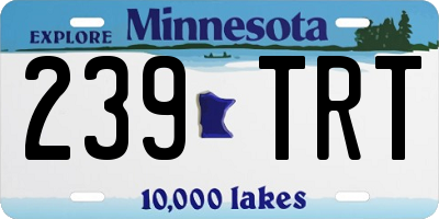 MN license plate 239TRT