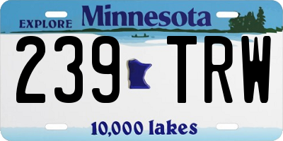 MN license plate 239TRW