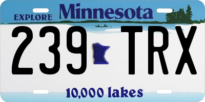 MN license plate 239TRX
