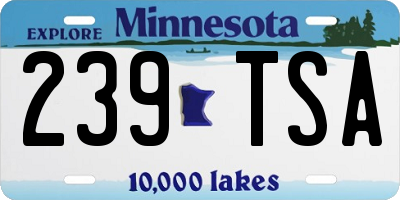 MN license plate 239TSA