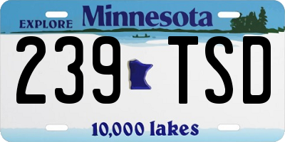 MN license plate 239TSD