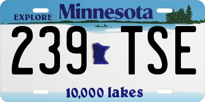 MN license plate 239TSE