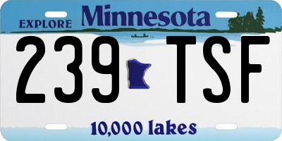 MN license plate 239TSF