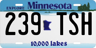 MN license plate 239TSH