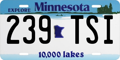 MN license plate 239TSI