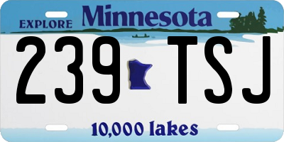MN license plate 239TSJ