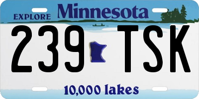 MN license plate 239TSK