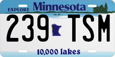 MN license plate 239TSM