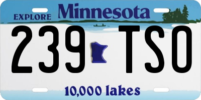 MN license plate 239TSO