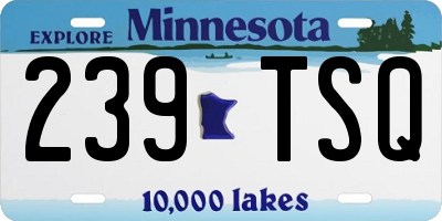 MN license plate 239TSQ