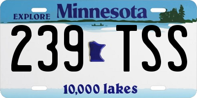 MN license plate 239TSS