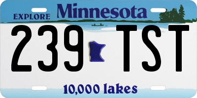 MN license plate 239TST