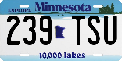 MN license plate 239TSU