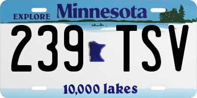 MN license plate 239TSV