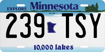 MN license plate 239TSY