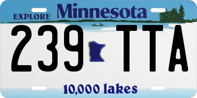 MN license plate 239TTA