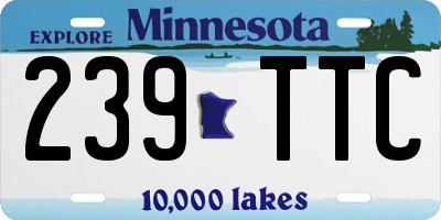 MN license plate 239TTC