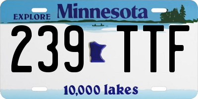 MN license plate 239TTF
