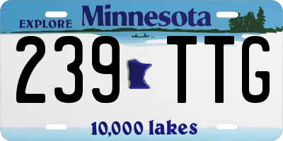 MN license plate 239TTG