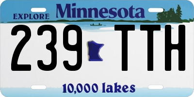 MN license plate 239TTH