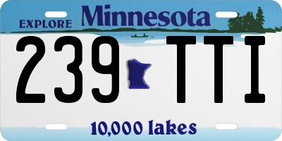 MN license plate 239TTI