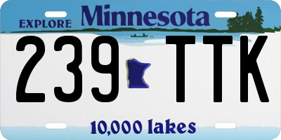 MN license plate 239TTK