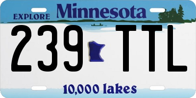 MN license plate 239TTL