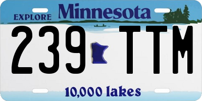 MN license plate 239TTM