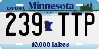 MN license plate 239TTP