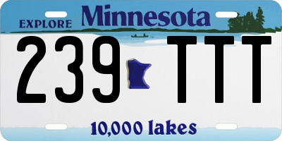 MN license plate 239TTT
