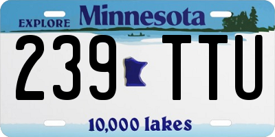 MN license plate 239TTU