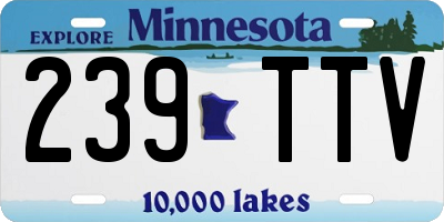 MN license plate 239TTV
