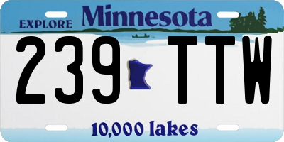 MN license plate 239TTW