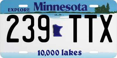 MN license plate 239TTX