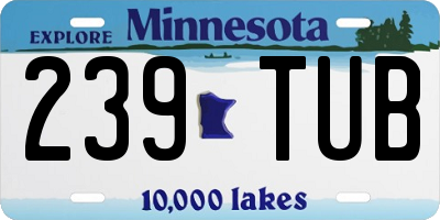 MN license plate 239TUB