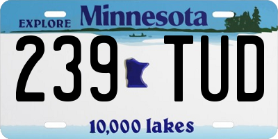 MN license plate 239TUD