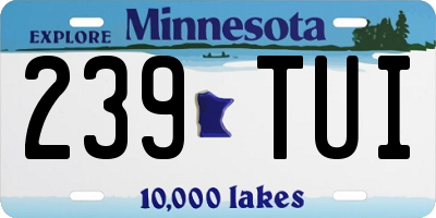 MN license plate 239TUI